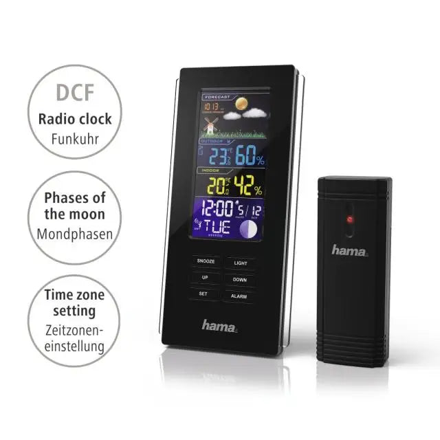 Електронна метеостанция HAMA ’Color Edge’ Черен