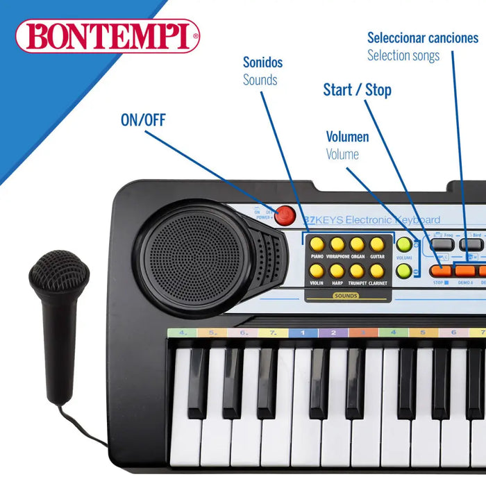 Електронно Пиано Bontempi 42 X 5 X 16 CM (6 броя)