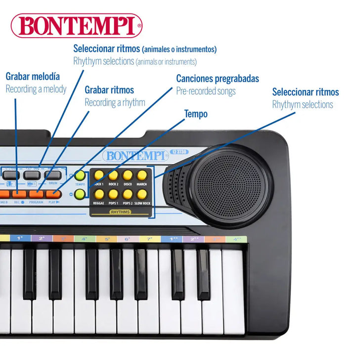 Електронно Пиано Bontempi 42 X 5 X 16 CM (6 броя)