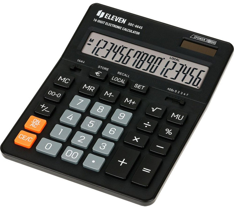 Калкулатор Eleven - SDC-664S, настолен, 16 разряден, черен