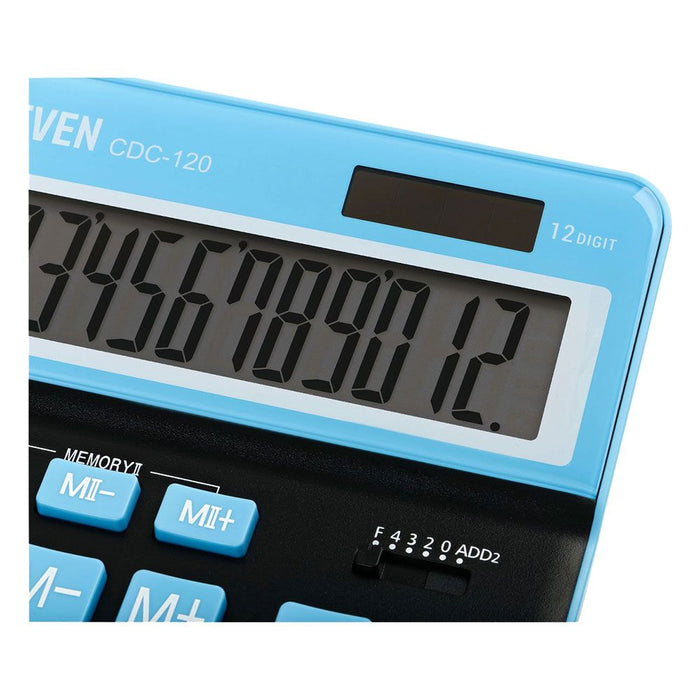 Калкулатор Eleven - CDC120BK-CY, черен/светлосин