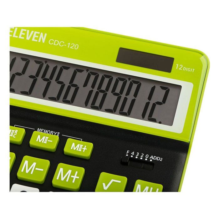 Калкулатор Eleven - CDC120BK-GN, черен/зелен