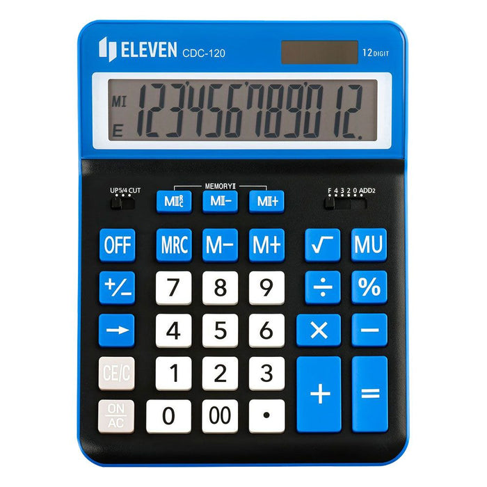 Калкулатор Eleven - CDC120BK-NV, черен/тъмносин