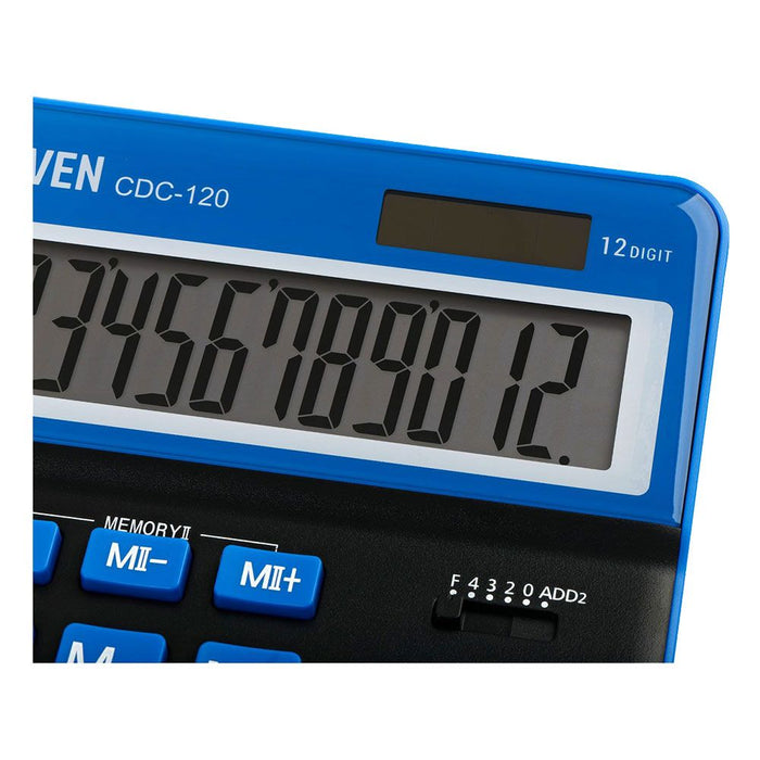Калкулатор Eleven - CDC120BK-NV, черен/тъмносин