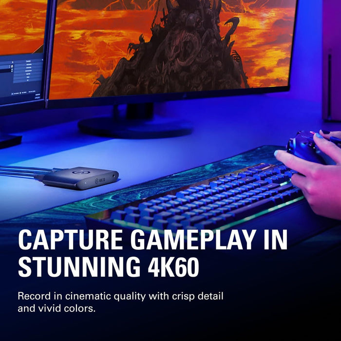 Външен кепчър Elgato - 4K S HDR10, VRR, USB-C, черен
