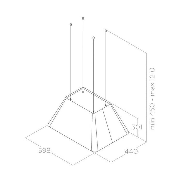АБСОРБАТОР ELICA IKONA LIGHT BL MAT/F/60