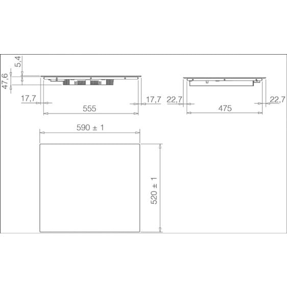 Индукционен плот за вграждане ELICA Ratio Connex 603 Plus BL