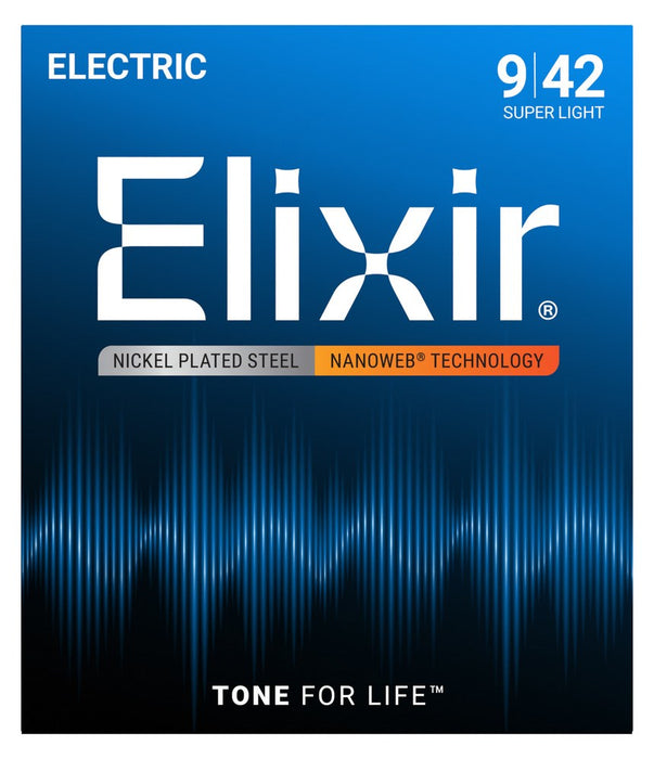 Elixir Strings 12002 - Струни за електрическа китара, (09-42) NW, 6 бр.
