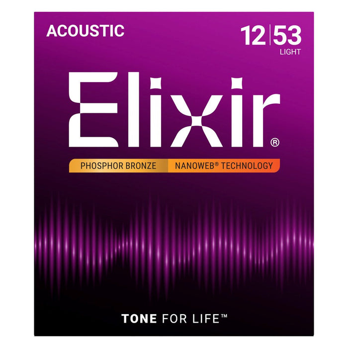 Elixir 16052 Phosphor Bronze Light NW - струни за акустична китара (12-53)