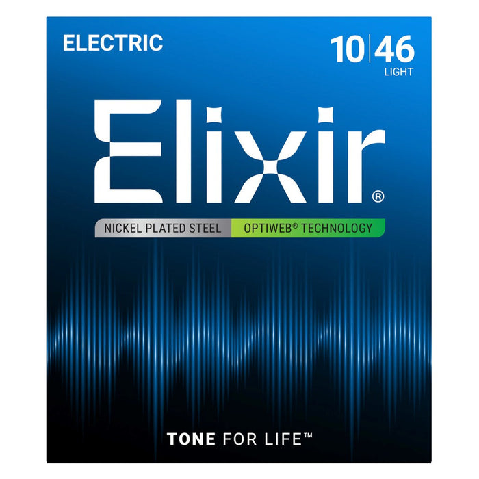 Elixir 19052 Optiweb Light - струни за електрическа китара (10–46)