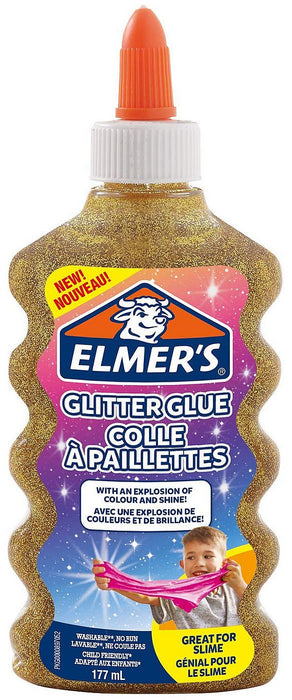 Блестящо лепило Elmer's Glitter Glue - 177 ml, златисто