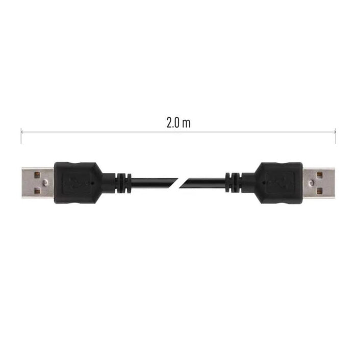 USB КАБЕЛ 2.0 USB А МЪЖКИ 2М ЧЕРЕН EMOS
