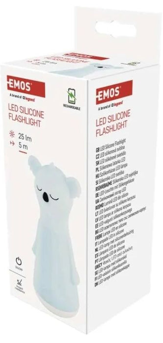 LED нощна лампа Emos - 25lm, 1200mAh, 14ч, силикон, IP20