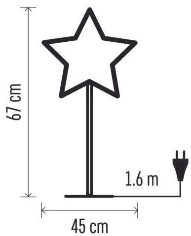 Хартиена звезда Emos - 45 cm, 25W, E14, бяла