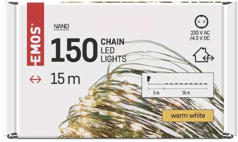 LED лампички Emos - Nano, 150 броя, 15 m