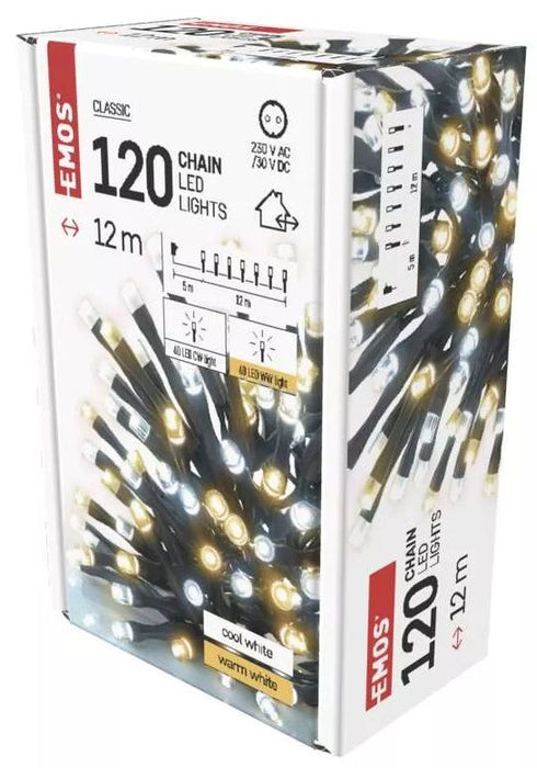 LED лампички Emos - CLS Timer, 120 броя, 3.6W, 12 m