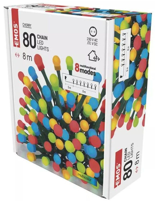 LED лампички Emos - Cherry MF, 80 броя, 3.6W, 8 m