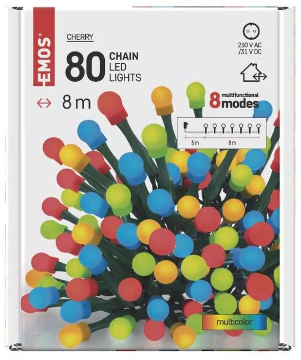 LED лампички Emos - Cherry MF, 80 броя, 3.6W, 8 m