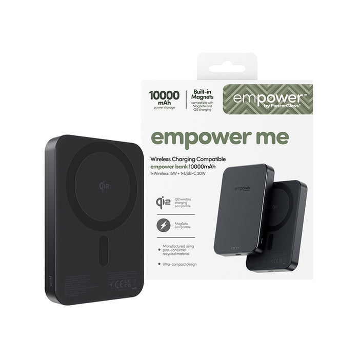 ВЪНШНА БАТЕРИЯ EMPOWER Wireless Charge 10 Ah Black