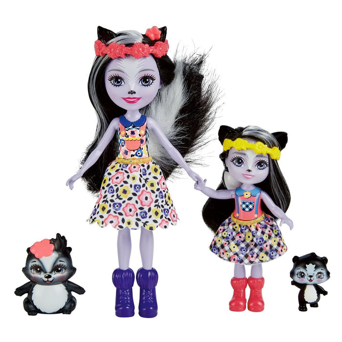Комплект кукли Enchantimals - Sage & Sabella Skunk, 4 части