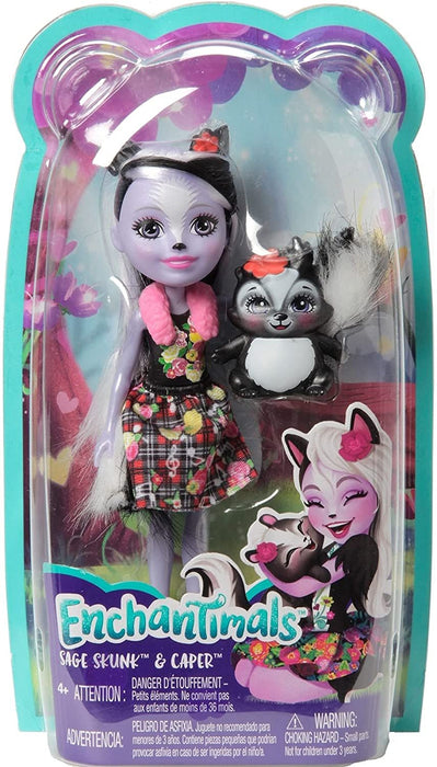 Кукличка с животинче Enchantimals - Sage Skunk & Caper