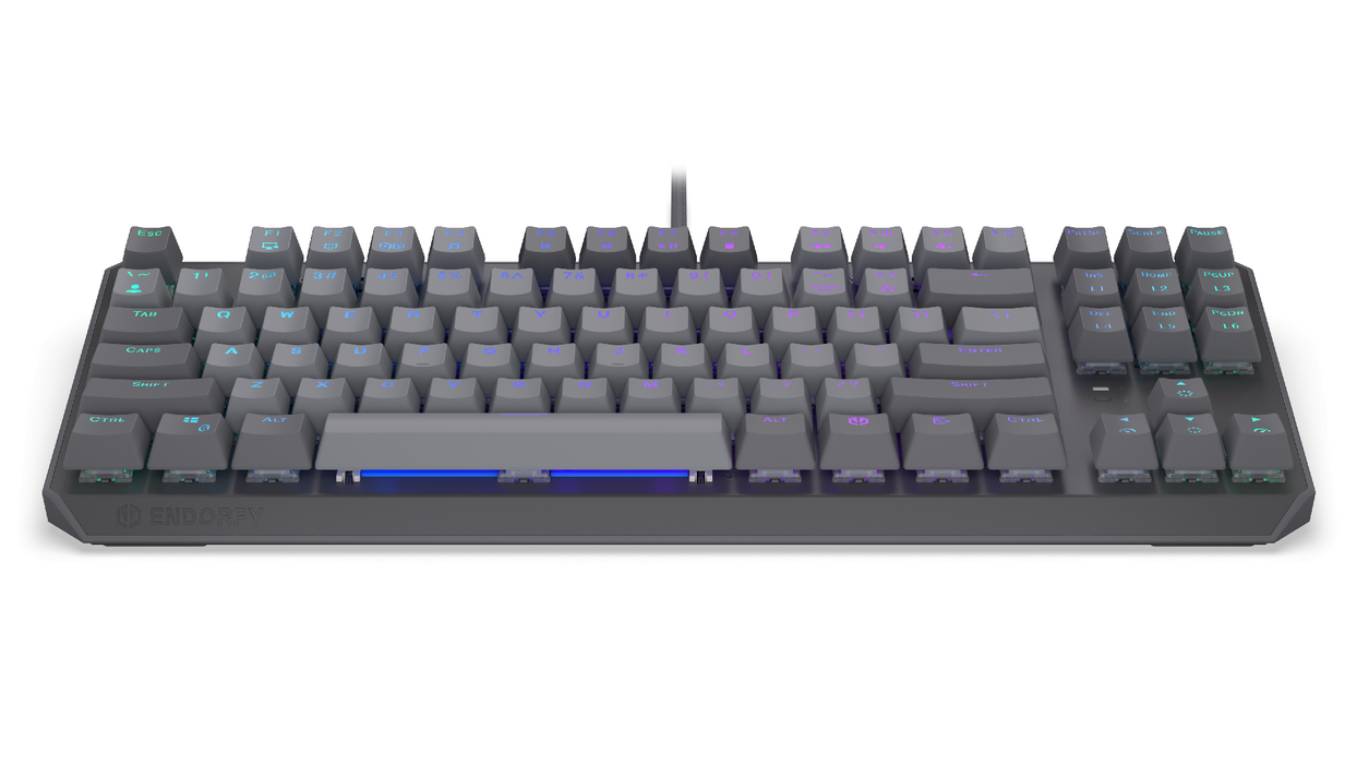 Endorfy механична клавиатура Thock V2 TKL, PBT, Endorfy Red switch, US Layout