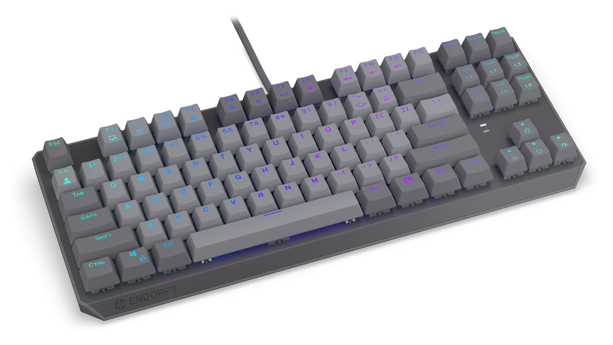 Endorfy механична клавиатура Thock V2 TKL, PBT, Endorfy Red switch, US Layout