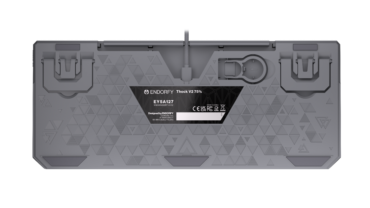 Endorfy механична клавиатура Thock V2 75%, PBT, Endorfy Red switch, US Layout