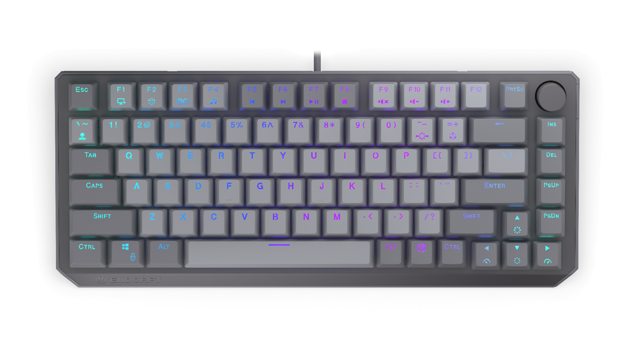 Endorfy механична клавиатура Thock V2 75%, PBT, Endorfy Red switch, US Layout