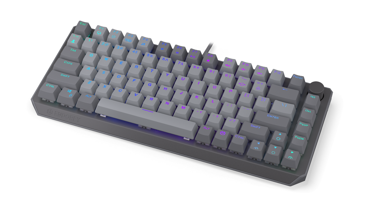 Endorfy механична клавиатура Thock V2 75%, PBT, Endorfy Red switch, US Layout