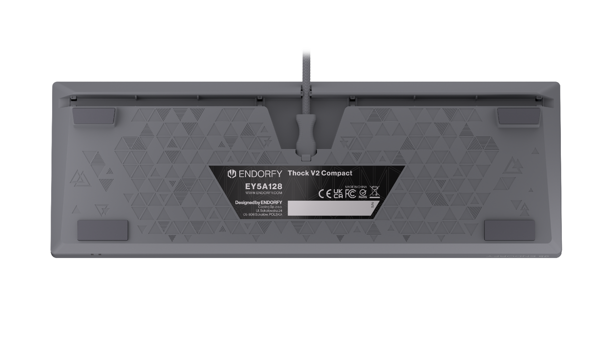 Endorfy механична клавиатура Thock V2 Compact, PBT, Endorfy Red switch, US Layout
