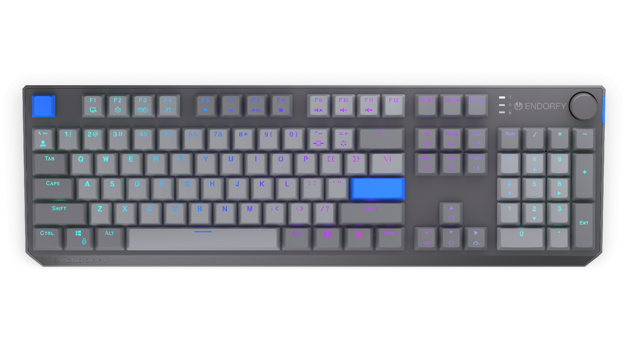 Endorfy механична клавиатура Thock Wireless V2 Full Size, PBT, Endorfy Yellow switch, US Layout