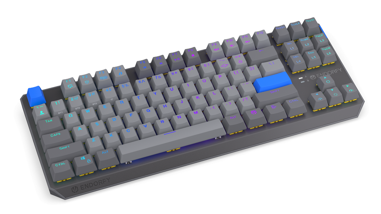 Endorfy механична клавиатура Thock Wireless V2 TKL, PBT, Endorfy Yellow switch, US Layout
