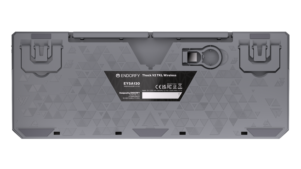 Endorfy механична клавиатура Thock Wireless V2 TKL, PBT, Endorfy Yellow switch, US Layout