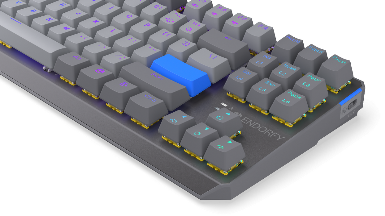Endorfy механична клавиатура Thock Wireless V2 TKL, PBT, Endorfy Yellow switch, US Layout