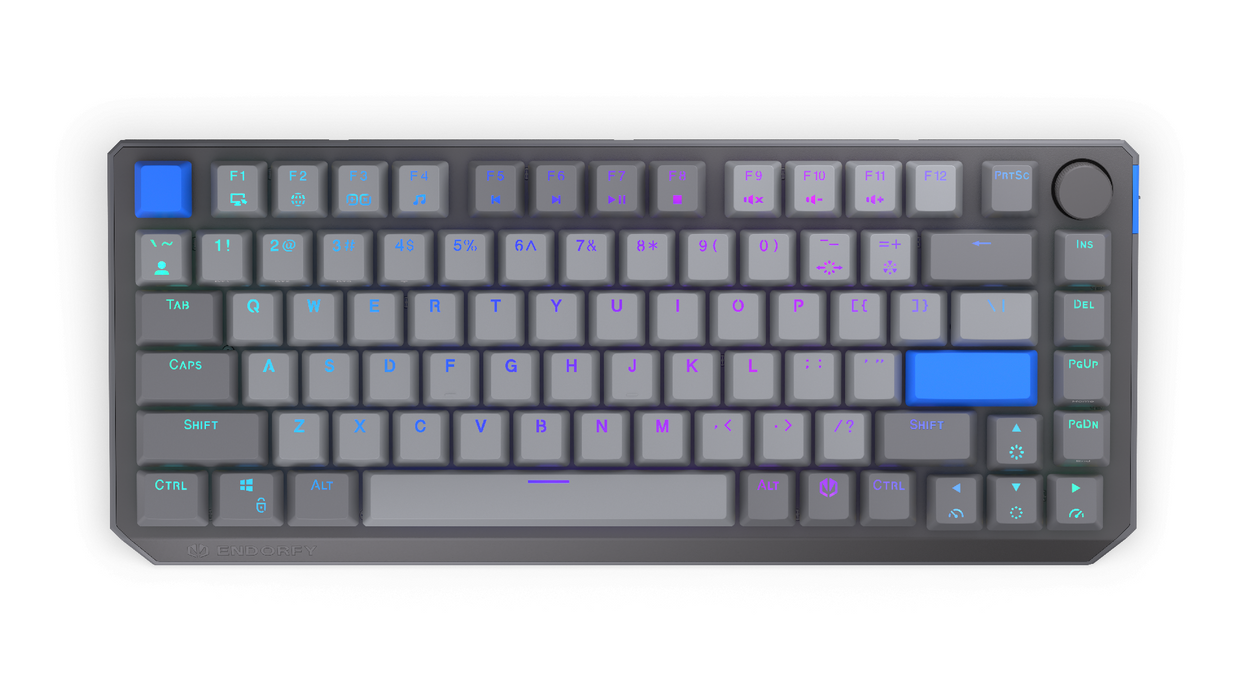 Endorfy механична клавиатура Thock Wireless V2 75%, PBT, Endorfy Yellow switch, US Layout