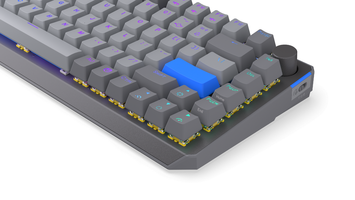 Endorfy механична клавиатура Thock Wireless V2 75%, PBT, Endorfy Yellow switch, US Layout