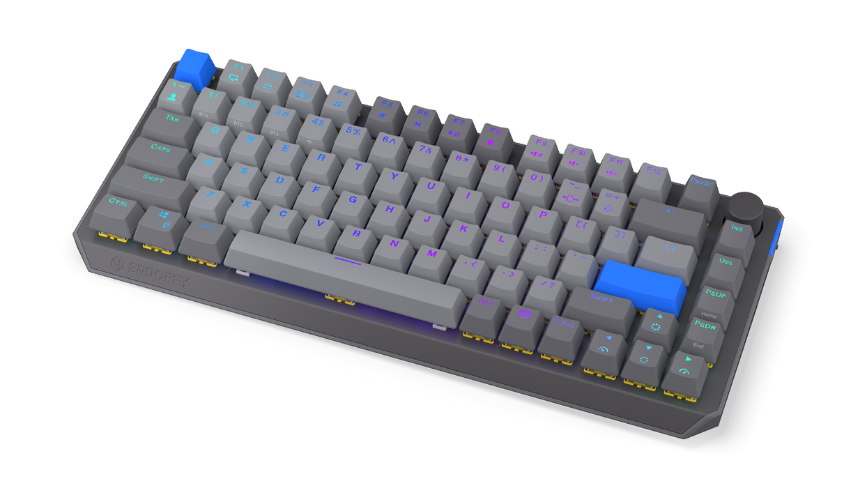 Endorfy механична клавиатура Thock Wireless V2 75%, PBT, Endorfy Yellow switch, US Layout