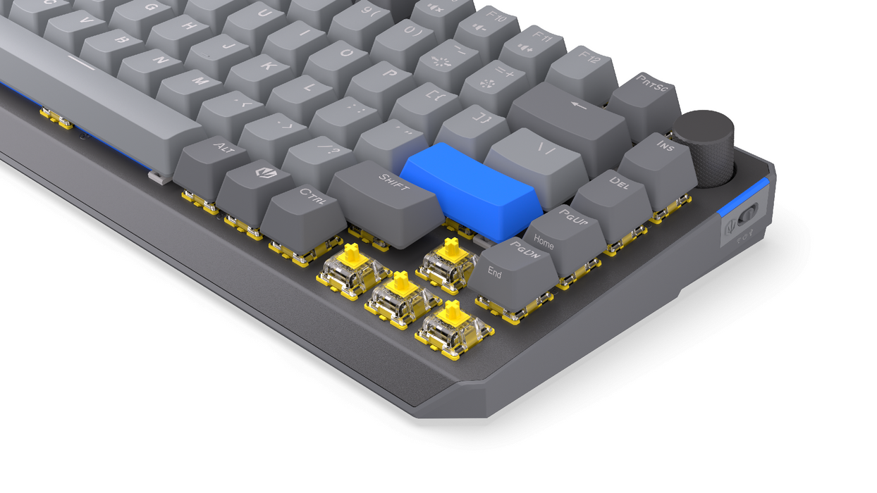 Endorfy механична клавиатура Thock Wireless V2 75%, PBT, Endorfy Yellow switch, US Layout