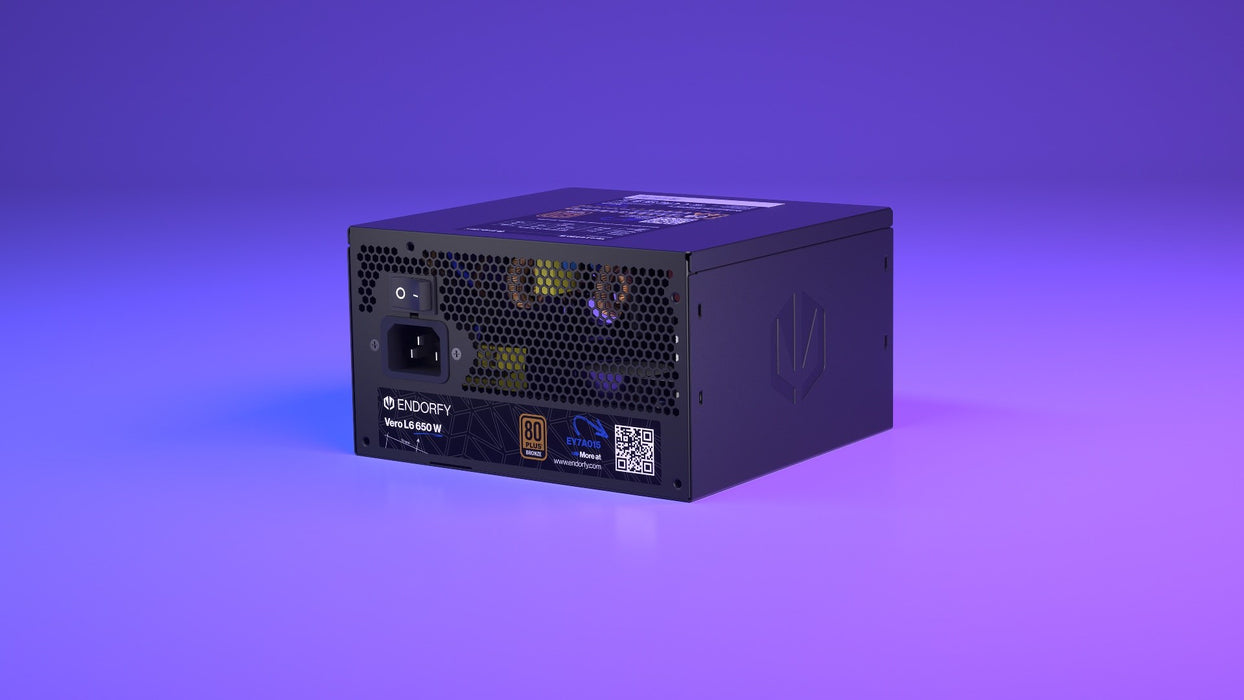 Захранващ блок ENDORFY Vero L6 650 W 24-пинов ATX ATX Черен