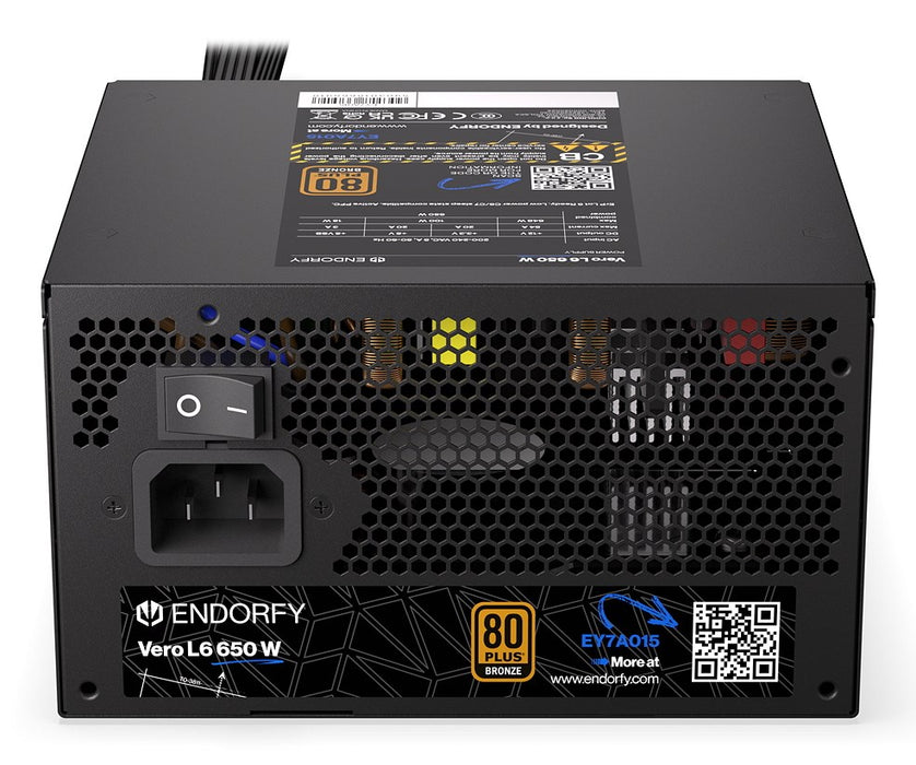 Захранващ блок ENDORFY Vero L6 650 W 24-пинов ATX ATX Черен