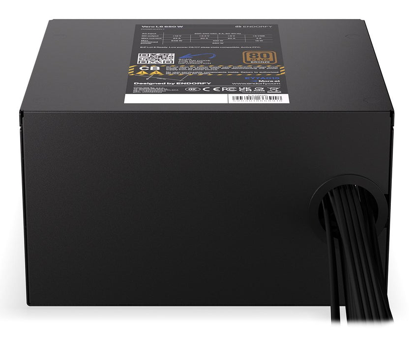 Захранващ блок ENDORFY Vero L6 650 W 24-пинов ATX ATX Черен