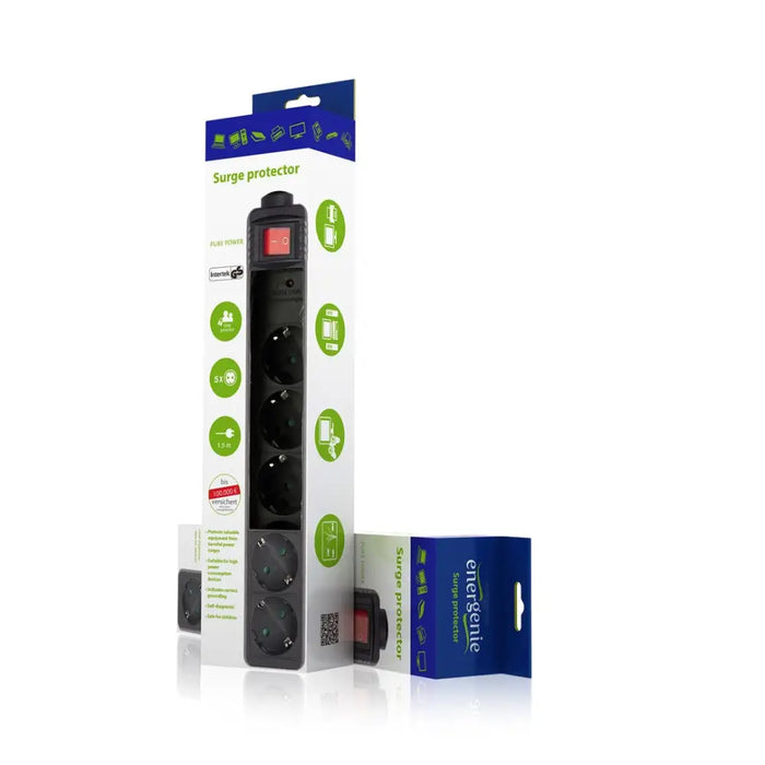 EnerGenie SPG5-C-15 предпазител от пренапрежение Черен 5 AC