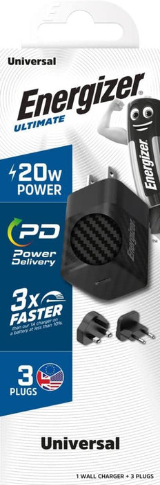 ЗАРЯДНО ENERGIZER 20W/220V PD ЧЕРНО