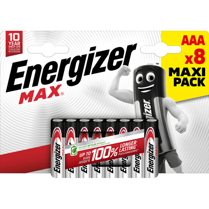 БАТЕРИЯ MAX AAA 1.5V 8 БРОЯ ENERGIZER MAX
