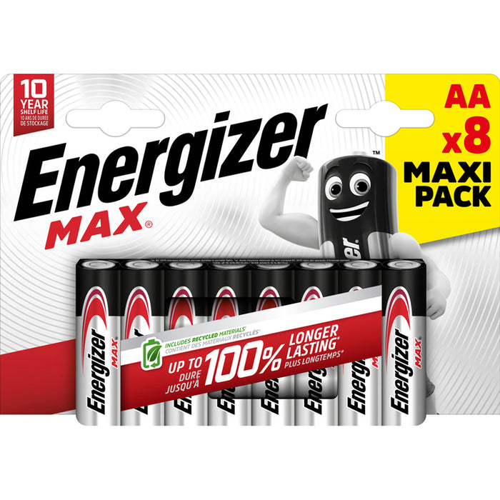 БАТЕРИЯ MAX AA 1.5V 8 БРОЯ ENERGIZER MAX