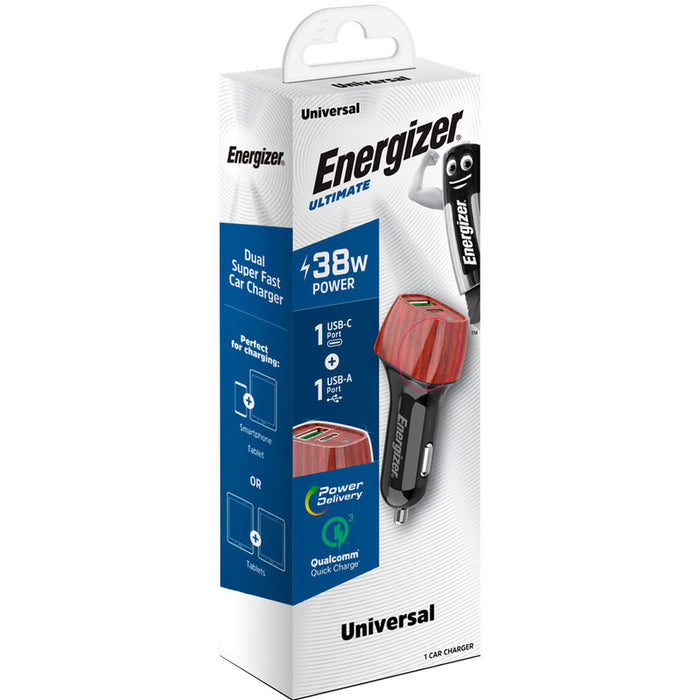 ЗАРЯДНО 12V QC3 38W USB TYPE-C D38WO