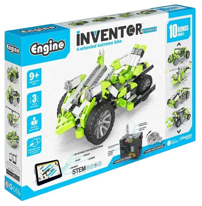 Конструктор 10 в 1 Engino Inventor Motorized - 4 колесен велосипед