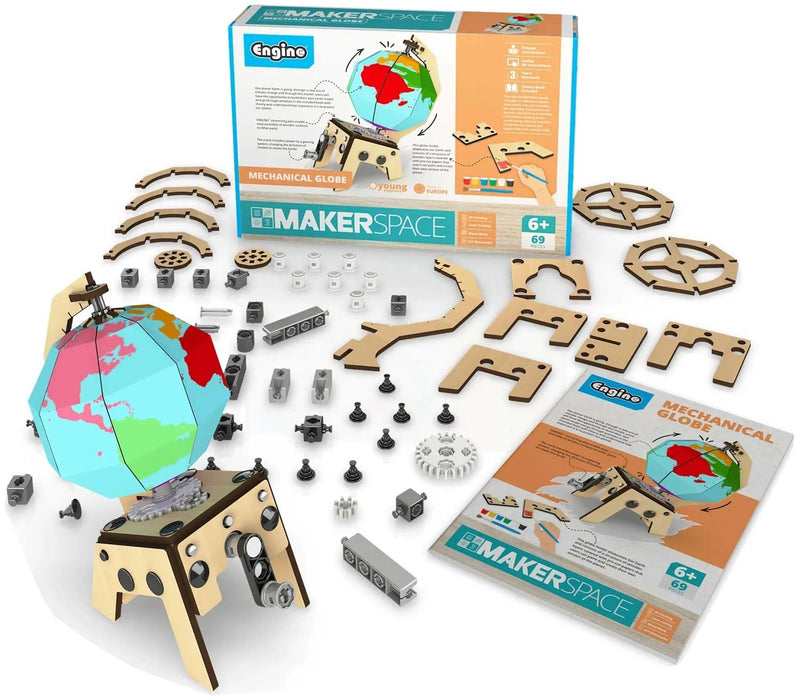 Конструктор Engino Makerspace DIY - Глобус, 69 части