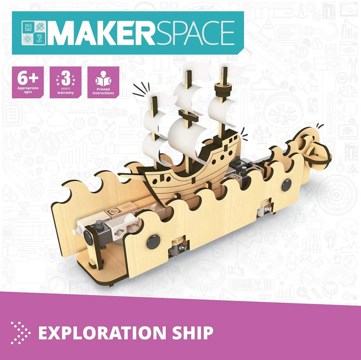 Конструктор Engino Makerspace DIY - Изследователски кораб, 79 части